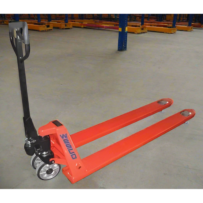 Wesco PT98 Long‑Fork Pallet Truck – 3,300 lb Capacity, 98″ Forks 273586