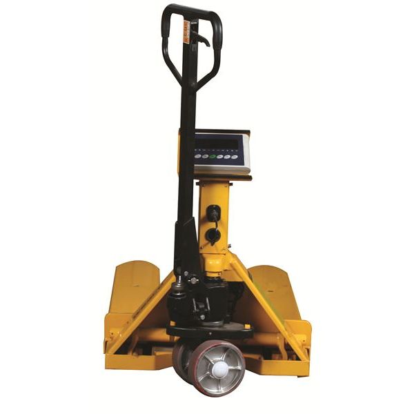 Wesco 272938 SPT22 Battery-Powered Scale Pallet Truck – 5,000 lb Capacity, 22½″×47½″ Forks