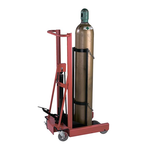 Wesco LLHPB Hydraulic Pedalift Cylinder Cart – 300 lb, 40″ Lift, 12″×20″ Platform