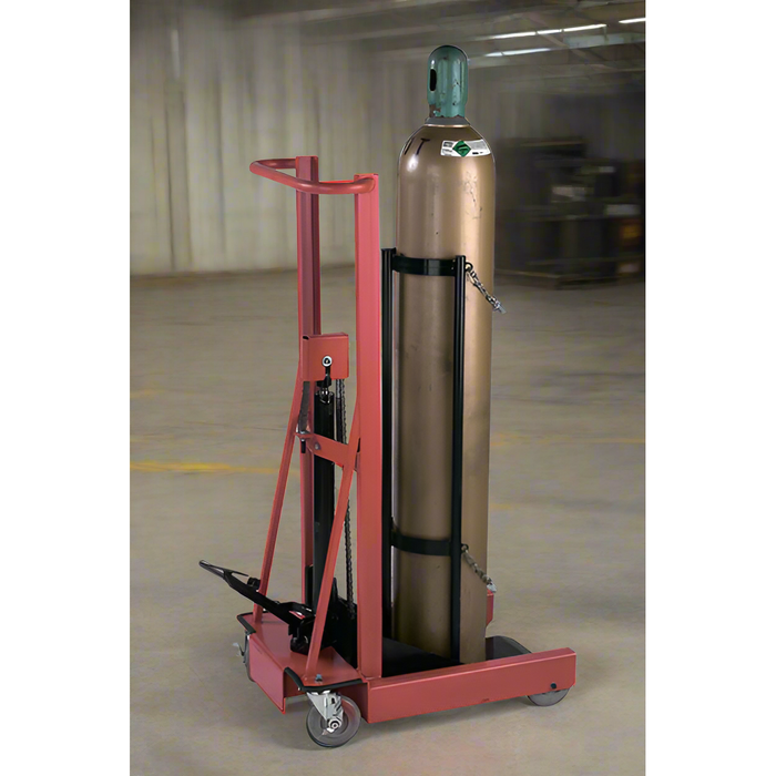 Wesco LLHPB Hydraulic Pedalift Cylinder Cart – 300 lb, 40″ Lift, 12″×20″ Platform