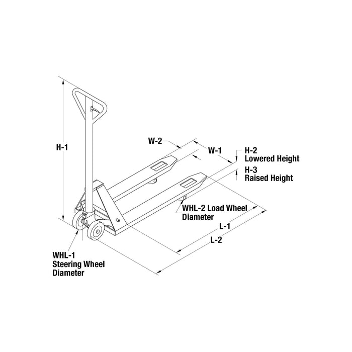 Adjustable Fork Pallet Truck | Deluxe | Wesco Industrial Products 272747
