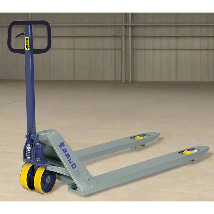 Wesco 272762 Deluxe Lowboy Pallet Truck – 5,500 lb Capacity, 21″ × 48″ Reinforced Forks