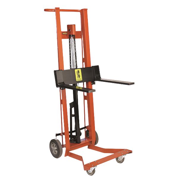 Wesco DPL‑40‑F Four‑Wheel Hydraulic Pedalift – 750 lb, 3″×18″ Forks, 40″ Lift (Part 260011)