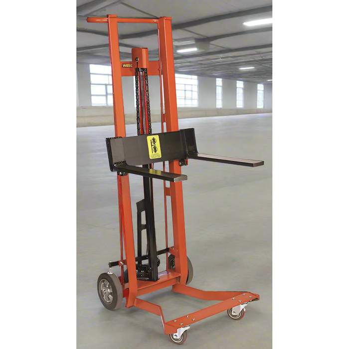 Wesco DPL‑40‑F Four‑Wheel Hydraulic Pedalift – 750 lb, 3″×18″ Forks, 40″ Lift (Part 260011)