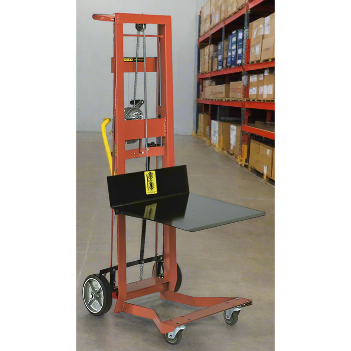 Wesco Steel Winch Pedalift – Model 260021 (750 lb, 54″ Lift, 22×22 Platform)