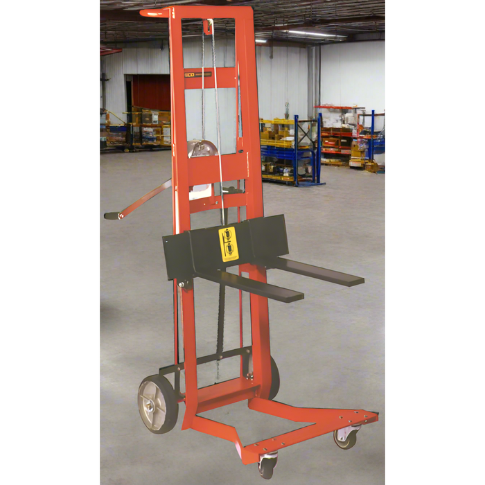 Wesco WDPL‑54‑F Four‑Wheel Winch Pedalift – 750 lb, 3″×18″ Forks, 54″ Lift (Part 260024)