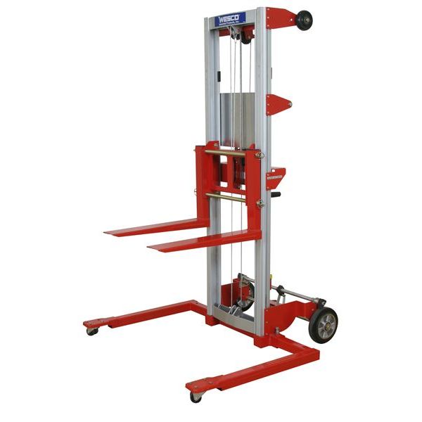 Wesco 273513 HWLSD‑4 Adjustable‑Straddle Hand Winch Lifter – 400 lb Capacity, Up to 120″ Lift