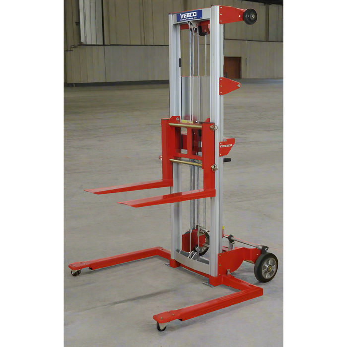 Wesco 273513 HWLSD‑4 Adjustable‑Straddle Hand Winch Lifter – 400 lb Capacity, Up to 120″ Lift
