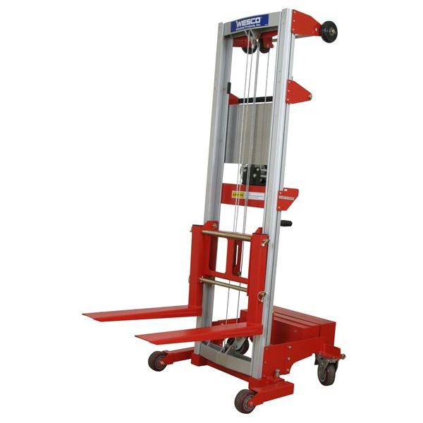 Wesco 273515 HWLCB‑3.5 Counter‑Balance Straddle Hand Winch Lifter – 350 lb Capacity, 140″ Lift