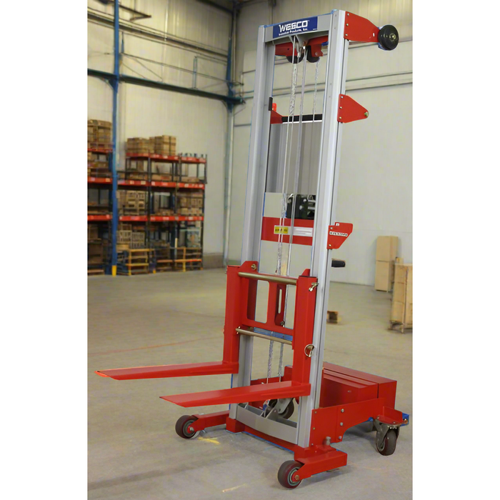 Wesco 273516 Counter-Balance Straddle Hand Winch Lifter – 400 lb, 98″–120″ Lift