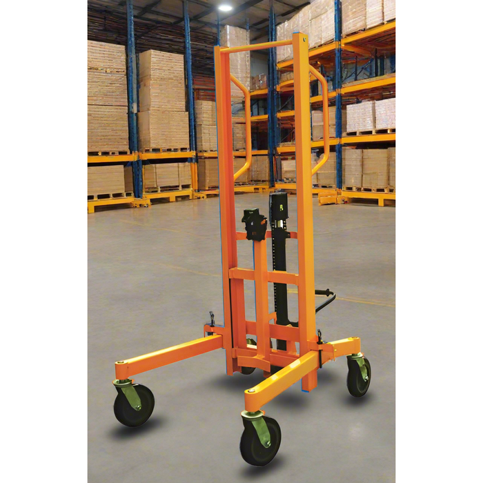 Wesco 272967 High‑Lift Hydraulic Drum Truck – 880 lb Capacity, 55–85 gal Drums