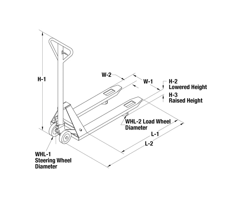 Wesco PT‑78 4,400 lb Extra‑Long Pallet Jack – 27″×78″ Forks (Part 273519)