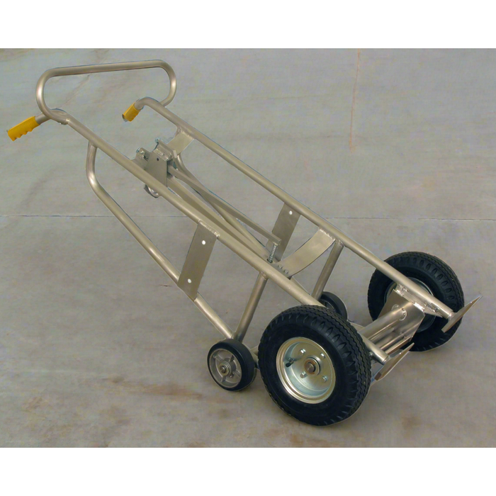 Wesco 240134 Aluminum Drum Truck – 1,000 lb Capacity, Pneumatic Wheels, Spring‑Loaded Chime Hook