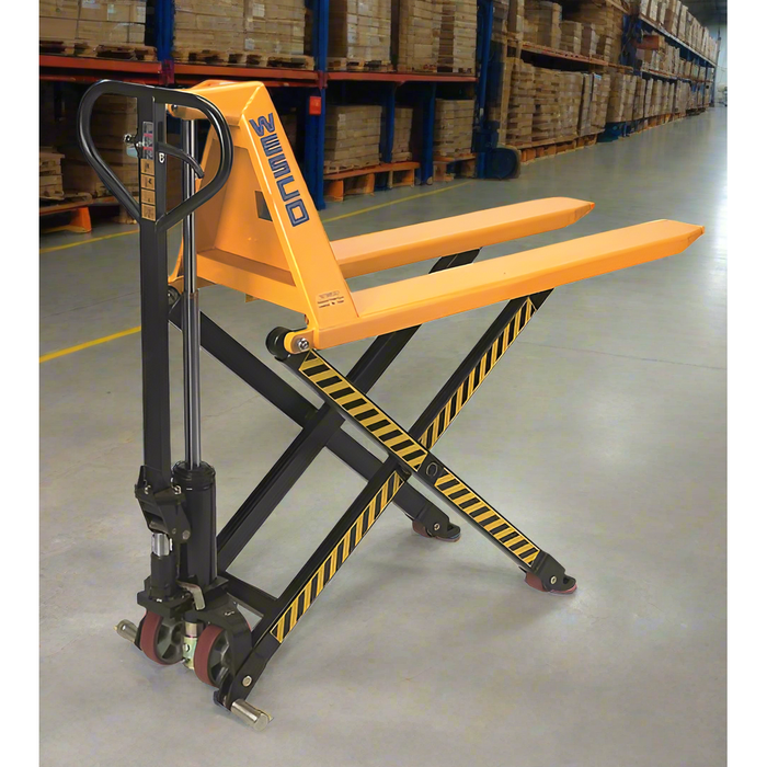 Wesco TSHL27 Manual Telescoping High‑Lift Pallet Truck – 2,200 lb, 27″×44.5″ Forks
