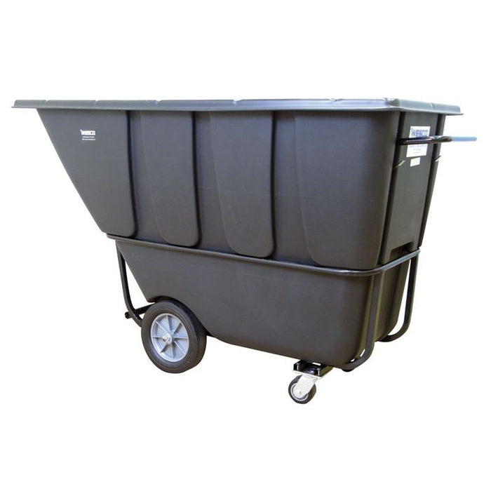 Wesco 1HD2100B Heavy-Duty Tilt Cart – 1 cu yd Poly Bin, 2,100 lb Capacity