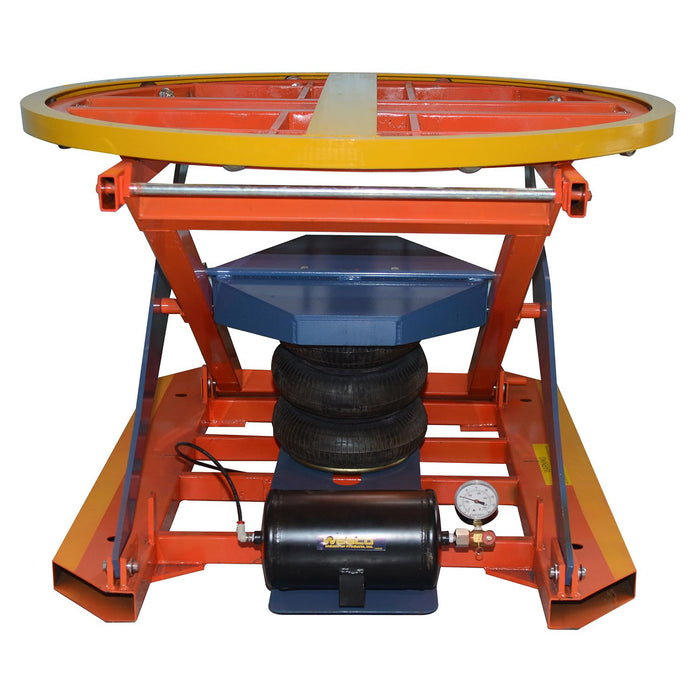 Wesco 272696 Pneumatic Pallet Leveler – 4,500 lb Capacity, Steel Fork-Pocket Platform