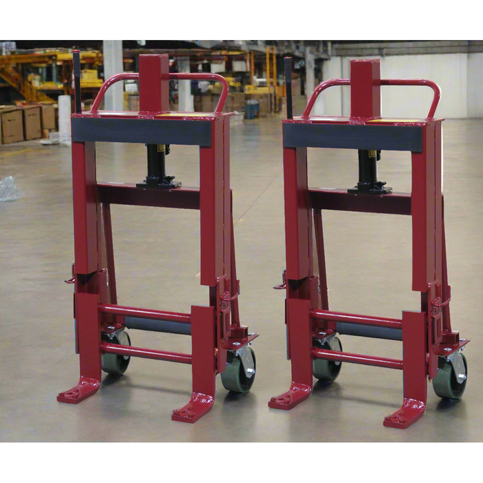 Wesco 260093 Rais‑N‑Rol™ Machinery Mover (Pair) – 6,000 lb Capacity, 12″ Hydraulic Lift