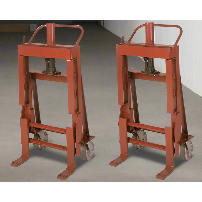 Wesco 260092 Rais‑N‑Rol™ Machinery Mover (Pair) – 4,000 lb Capacity, 12″ Hydraulic Lift