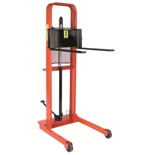 Wesco 260041 Straddle Fork Stacker – 1,000 lb Capacity, 56″ Lift, 30″ Forks