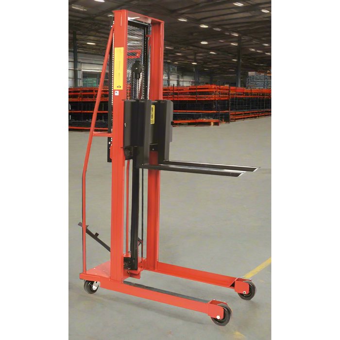 Wesco 260053 Economy Straddle Fork Stacker – 1,000 lb Capacity, 56″ Lift, 30″ Forks