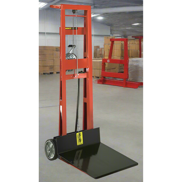 Wesco Steel Winch Pedalift Model 260016 – 750 lb Capacity, 54″ Lift, 22″×22″ Platform