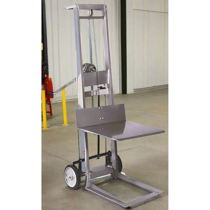 Wesco 260026 Winch Pedalift – 400 lb Capacity, 54″ Lift, 22″×20″ Platform