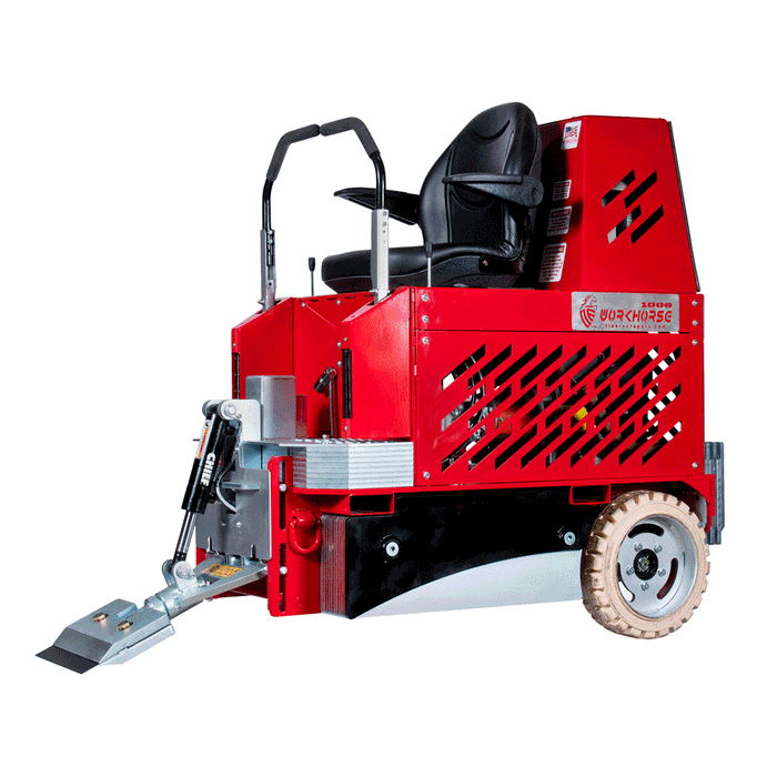 Workhorse 1000 Propane Ride‑On Floor Scraper – Compact 24 HP Commercial Flooring Removal