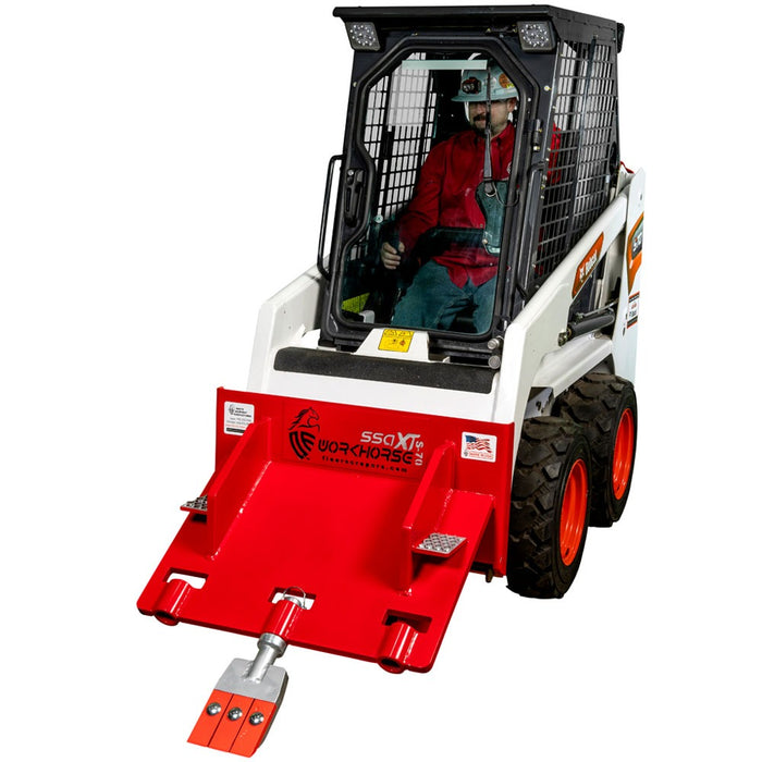 Workhorse XT S70 Skid Steer Floor Scraper Attachment – 642 lb Bob‑Tach Mounted Unit